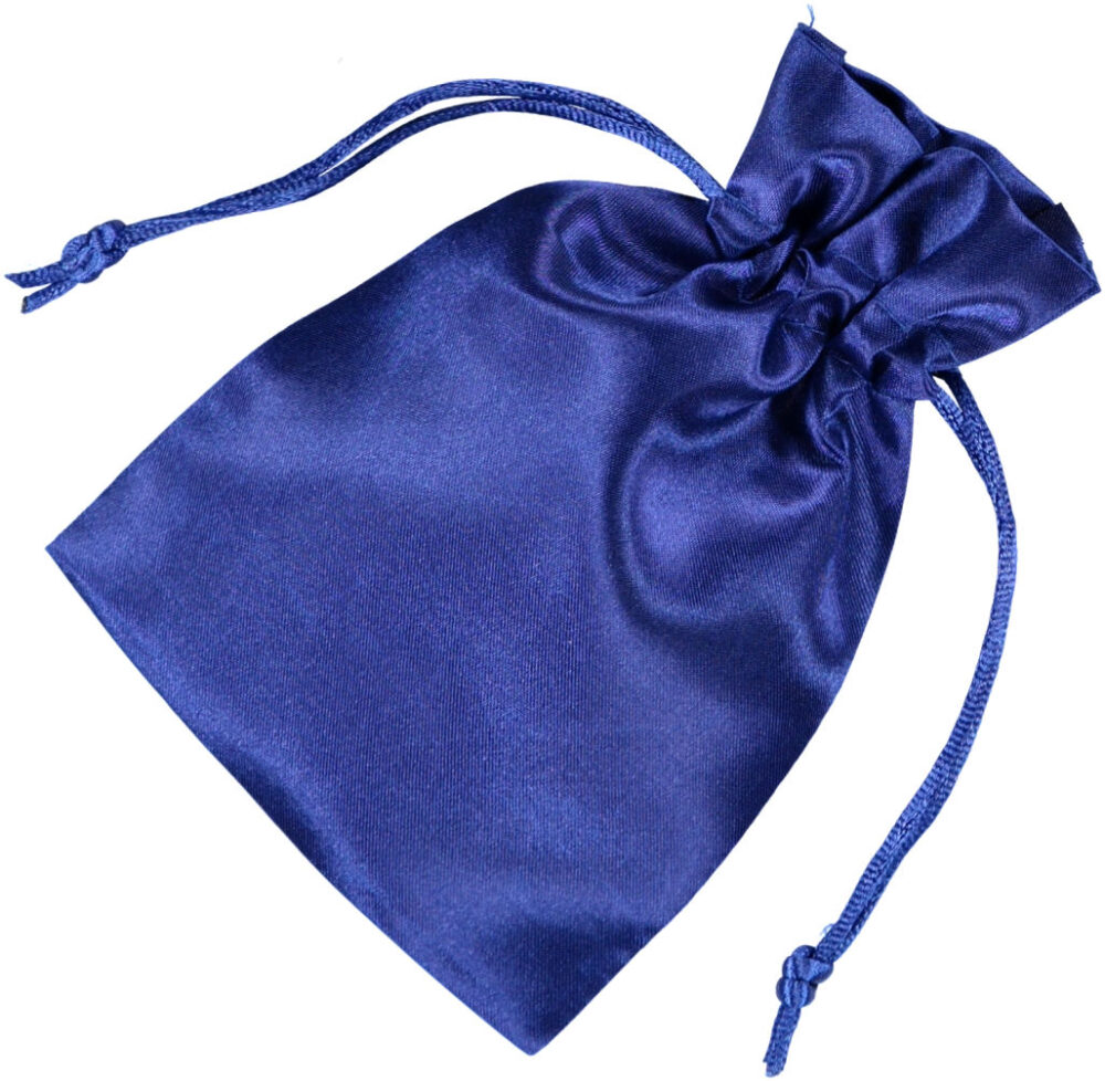 Satin smykke pose blå 10x15cm (2)